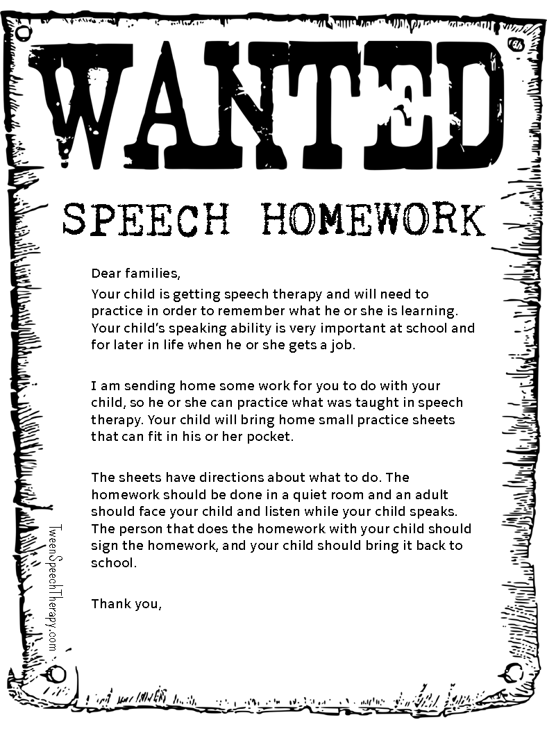 speech about homework