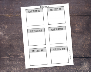 Print onto sticky notes using this template
