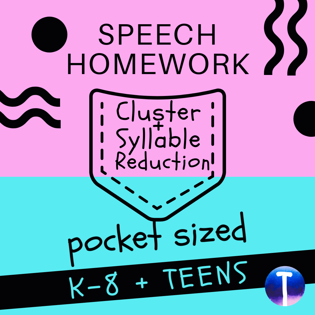 Cluster Reduction Pocket Sized Speech Homework