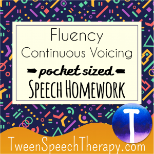 Continuous Voicing Pocket Sized Speech Homework