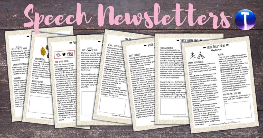 Speech Therapy Newsletters