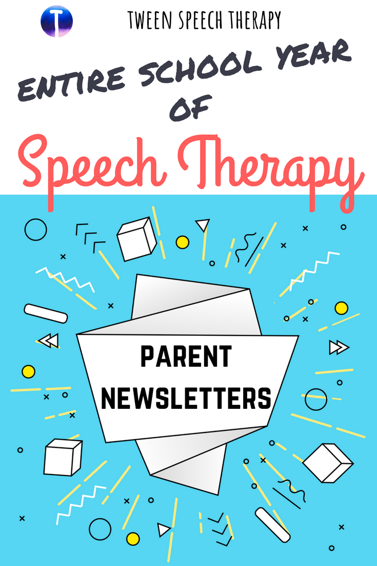 Parent Newsletters for SLPs