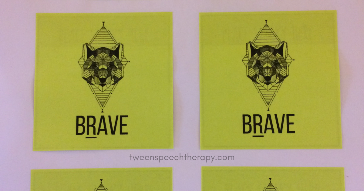 speech therapy articulation sticky notes